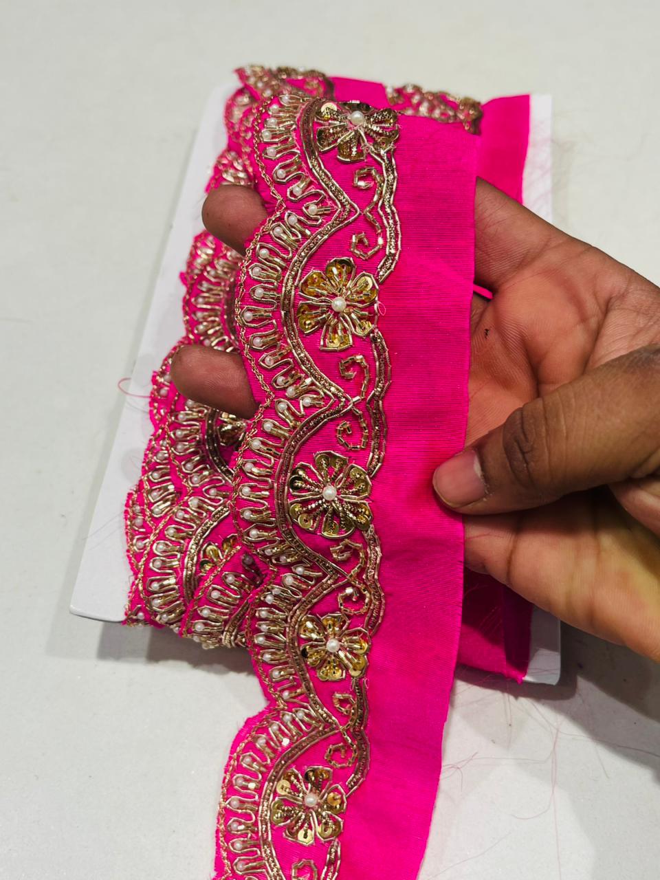 K.R KASAT - Pink Colour Lace